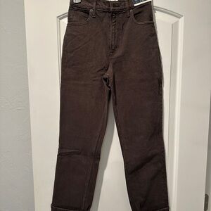 A&F Brown High-Waisted Jeans